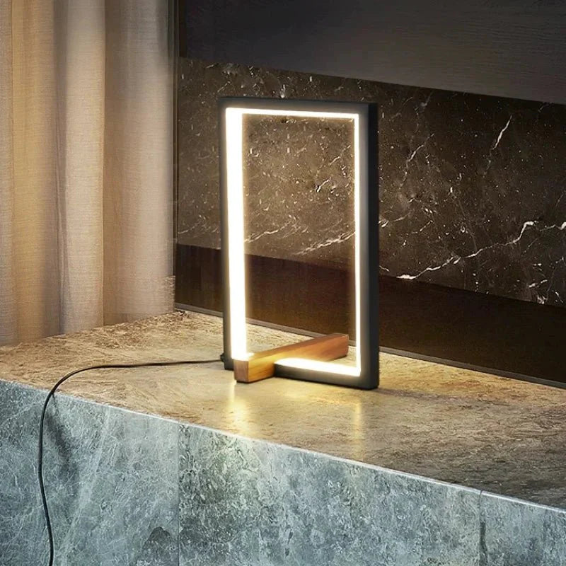 LevoSquare™ Minimalist Table Lamp Modern | Table Lamp | acrylic/metal | Sleek Table Accent