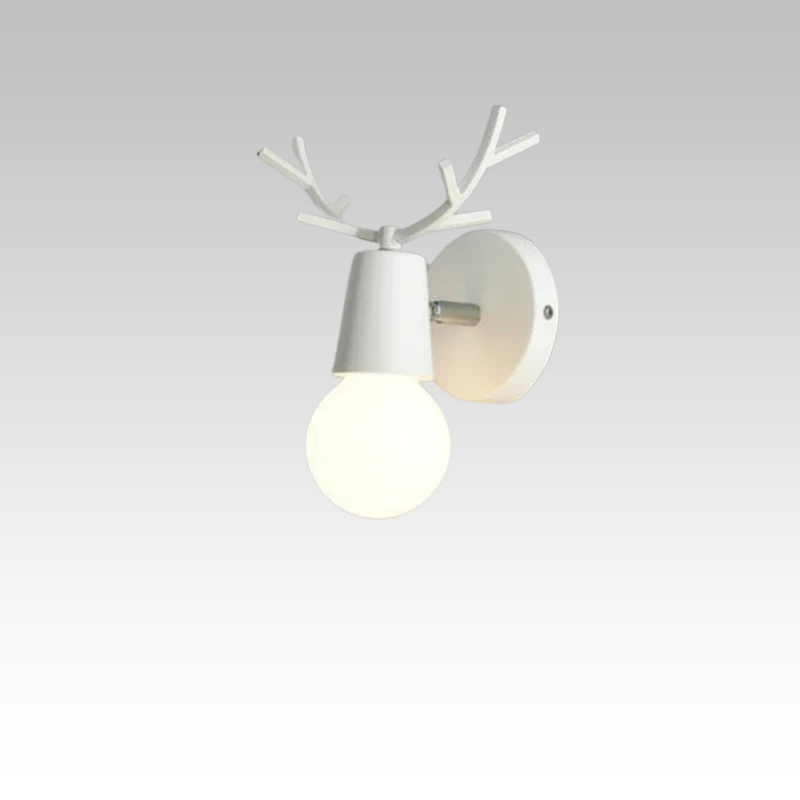 AntlerGlow Modern Adjustable Children's Room | Wall Lamp | metal/wood | 96V - 240V | Elegant Wall Illumination