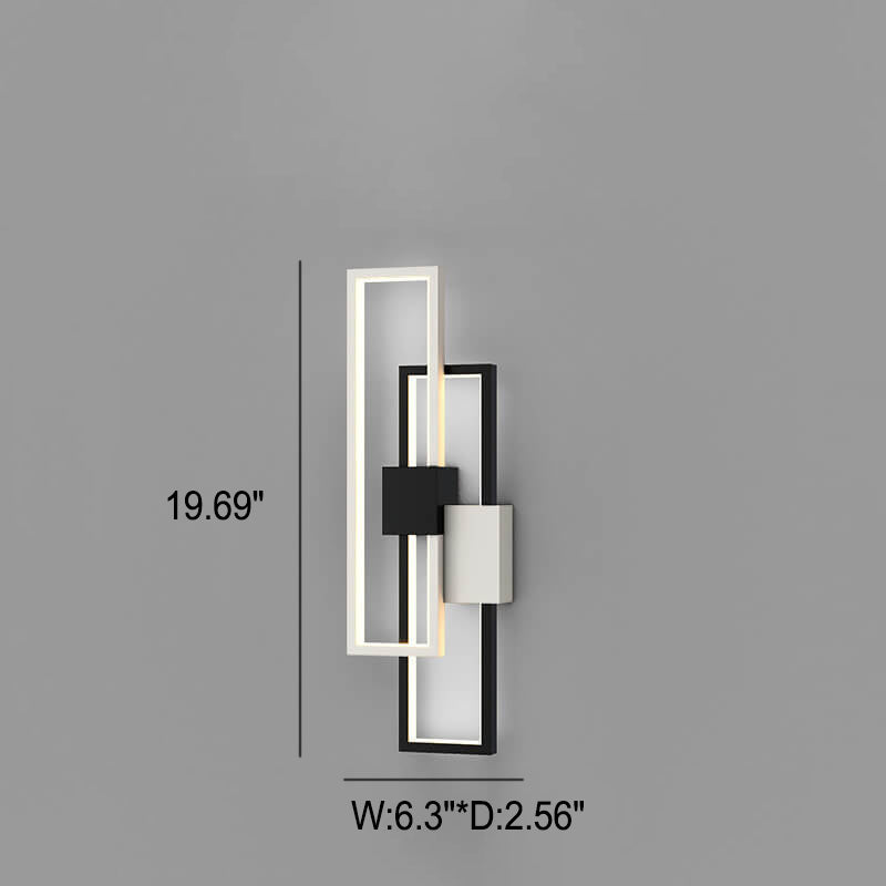 LumiSil Minimalist square frame wall | Wall Lamp | Led | iron | 6W | 220V | Elegant Wall Illumination