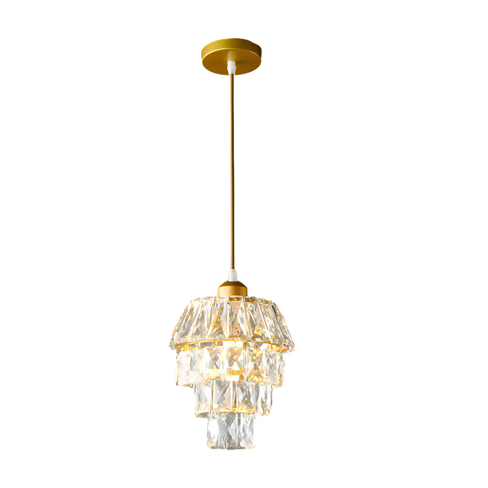 Crystal Hanging Lamp Gold/Black 1-Light | Ceiling Light | 110V | Modern Ceiling Lighting