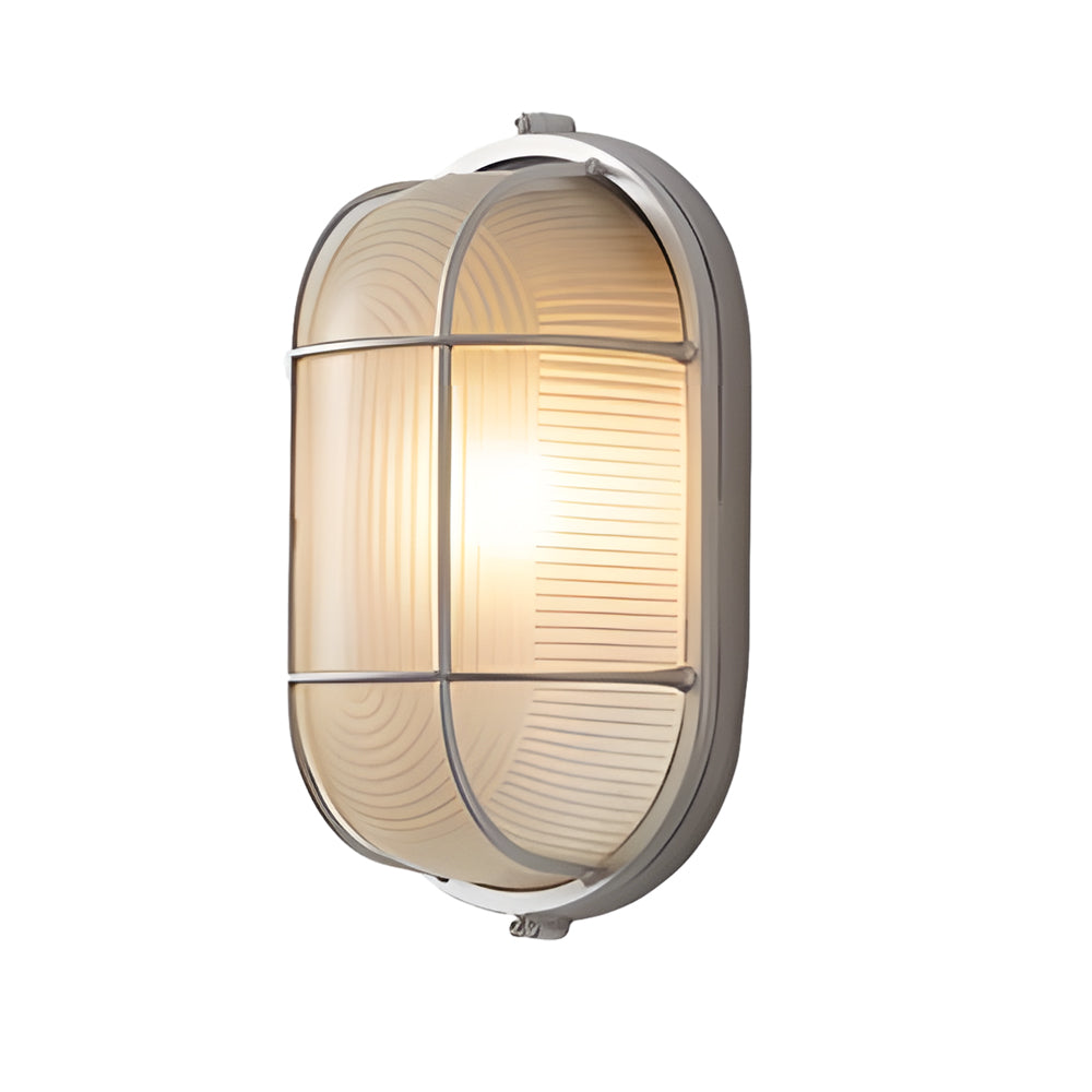 Light Retro Industrial Oval/Round Outdoor | Wall Lamp | Warm White | aluminum/glass | 110V | Elegant Wall Illumination