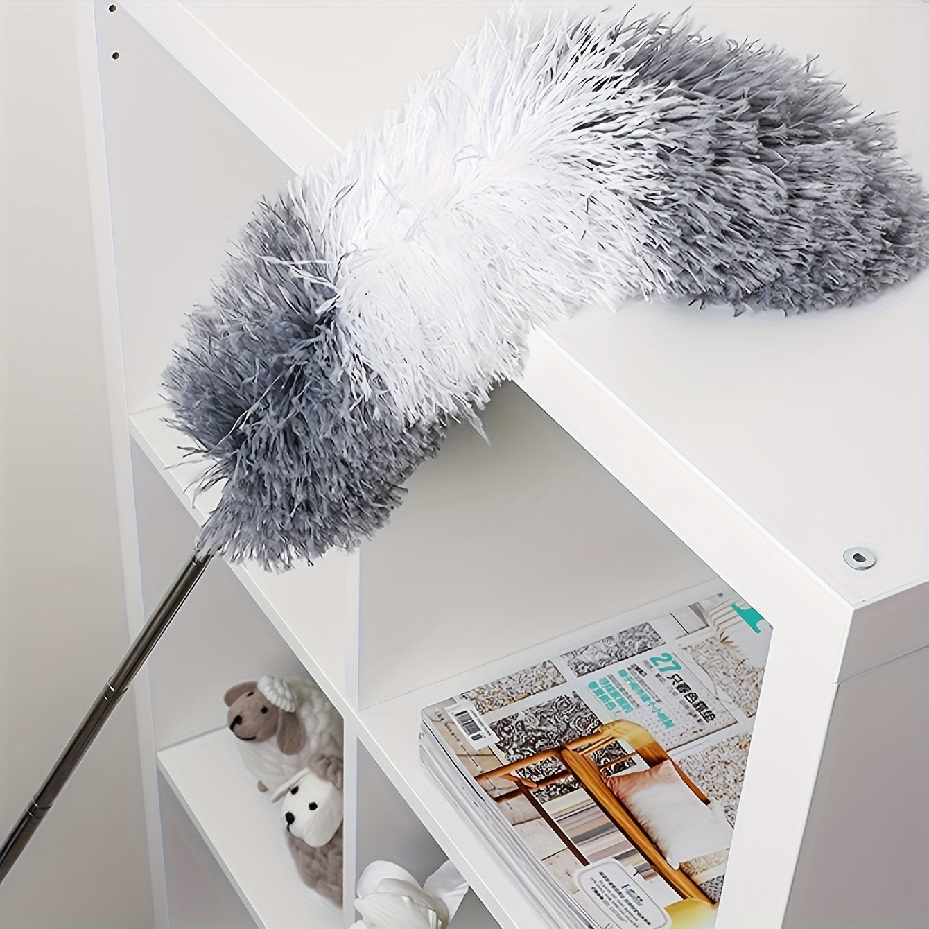 StretchDuster | Uitschuifbare microvezel stofdoek met buigbare kop - ideaal voor hoge plafonds