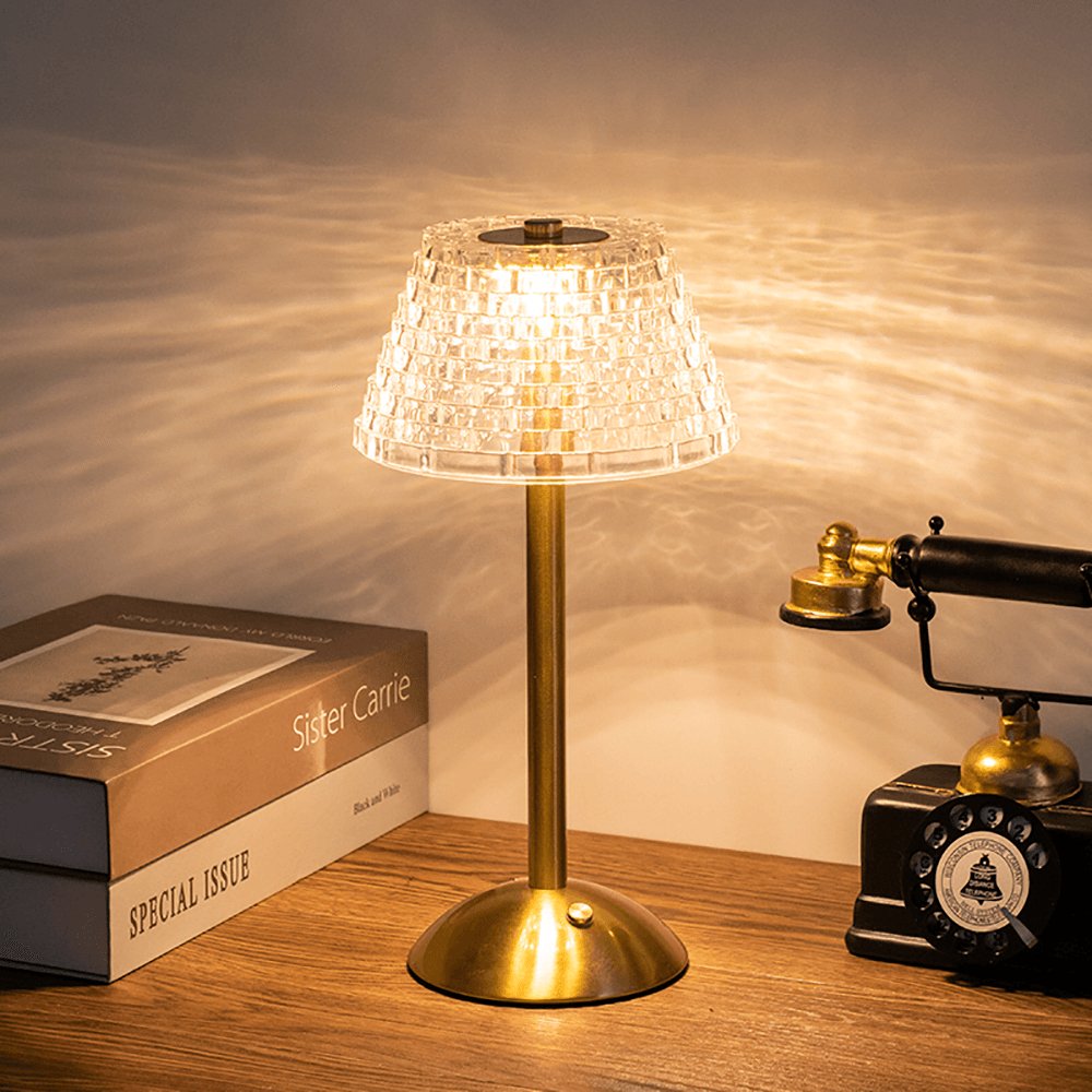 AuraGlow Table Lamp Rechargeable Lamp | Table Lamp | LED | Metal | Sleek Table Accent