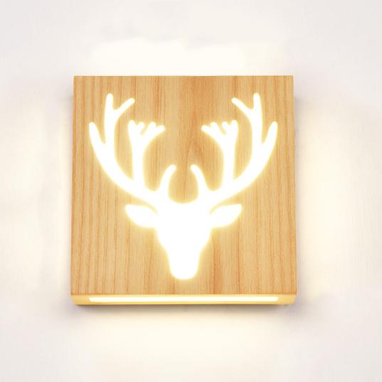 NatureShine Modern wall lamp made | Wall Lamp | Led | Wood | Elegant Wall Illumination