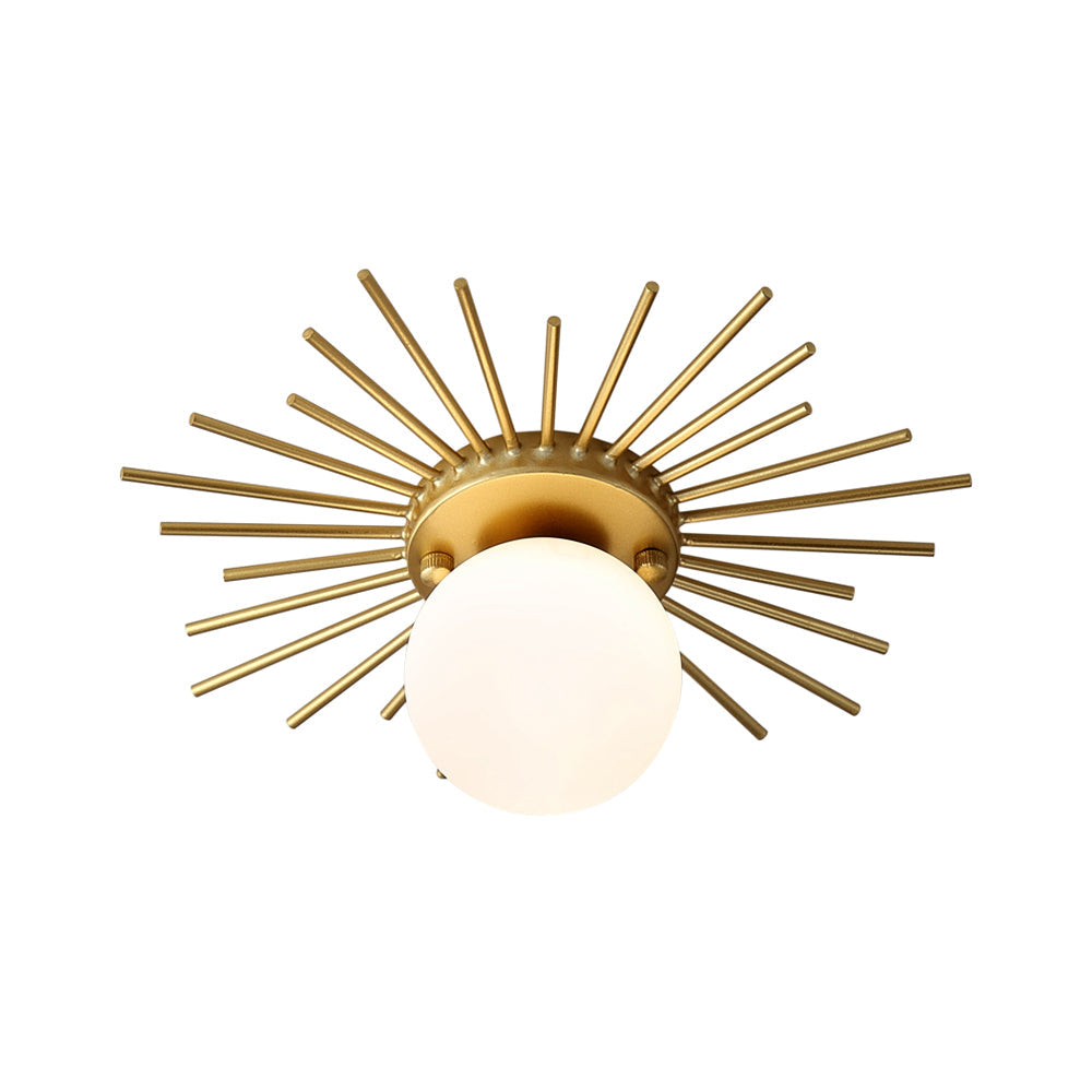 Golden Spherical Ceiling Lamp | Lighting | LED | glass | 110V-120V | Premium Lighting Solution