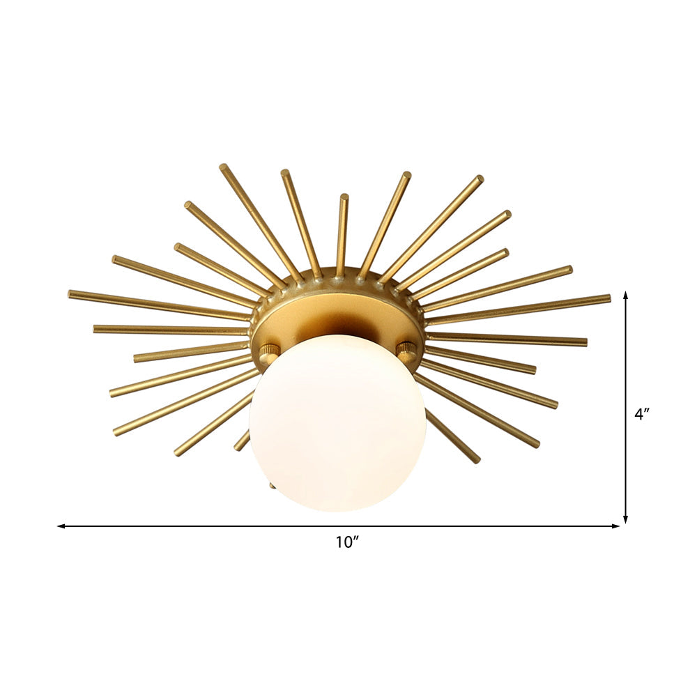 Golden Spherical Ceiling Lamp | Lighting | LED | glass | 110V-120V | Premium Lighting Solution