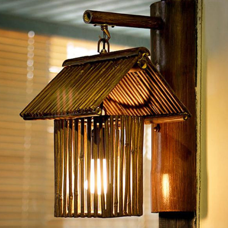 Bamboo Wall Lamp Asian Wall | Wall Lamp | bamboo | 110V - 120V - 20V - 220V - 240V | Elegant Wall Illumination