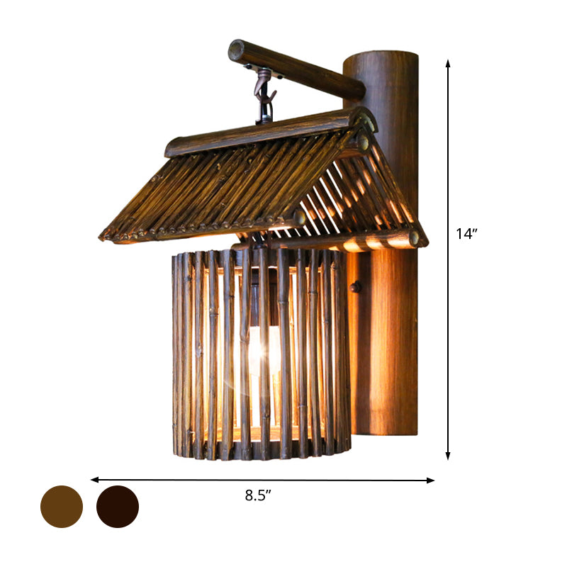 Bamboo Wall Lamp Asian Wall | Wall Lamp | bamboo | 110V - 120V - 20V - 220V - 240V | Elegant Wall Illumination