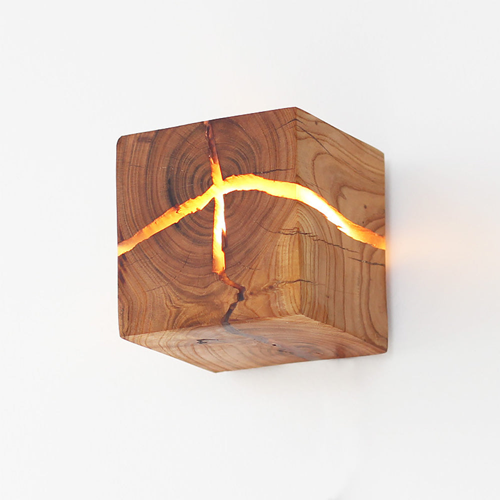 Creative Cracked Corridor Wall Lamp | Wall Lamp | Led | wood | 110V - 120V | Elegant Wall Illumination