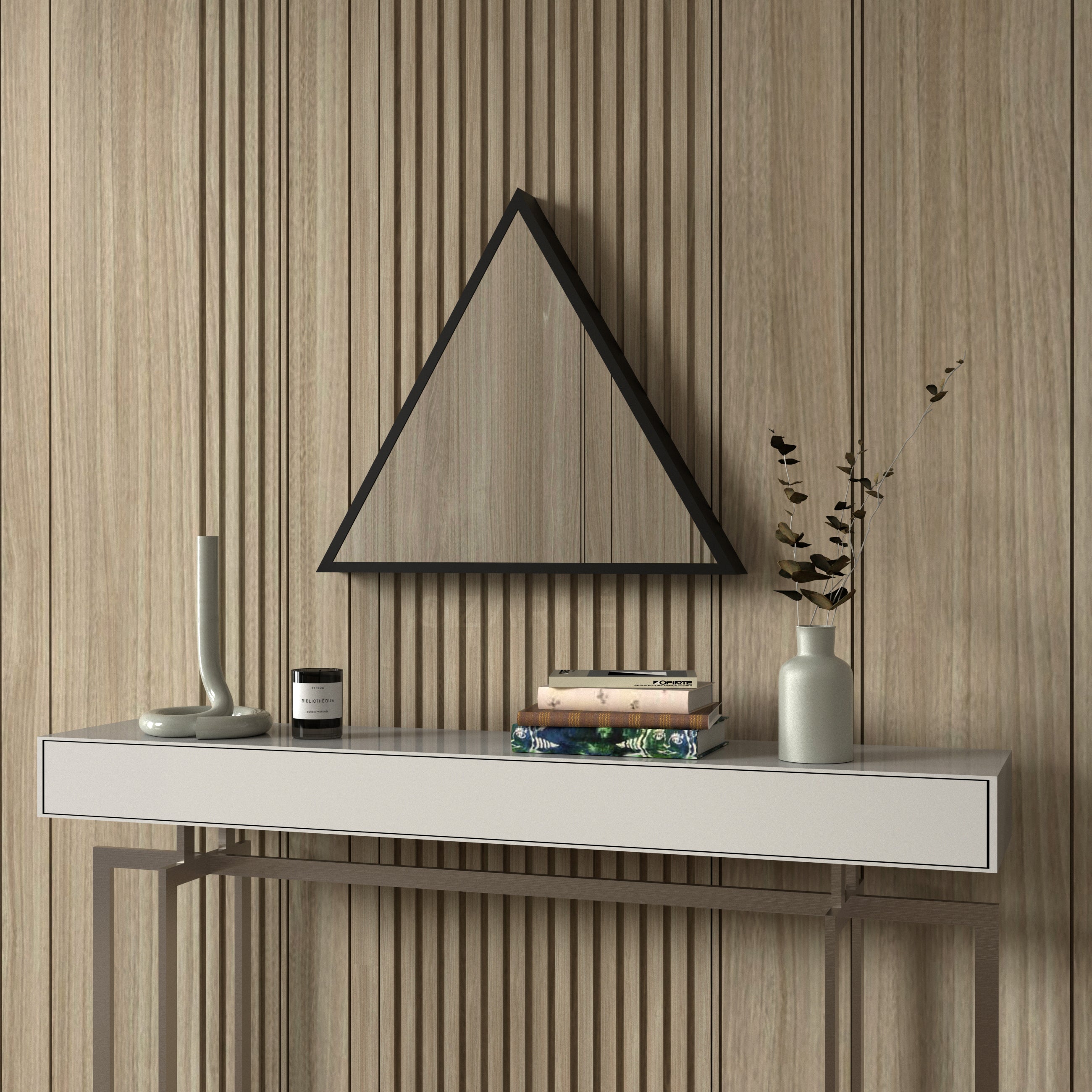 Triangle Infinity Mirror Wall Lamp | Wall Lamp | Led | glass/iron | 40W | 20V | Elegant Wall Illumination