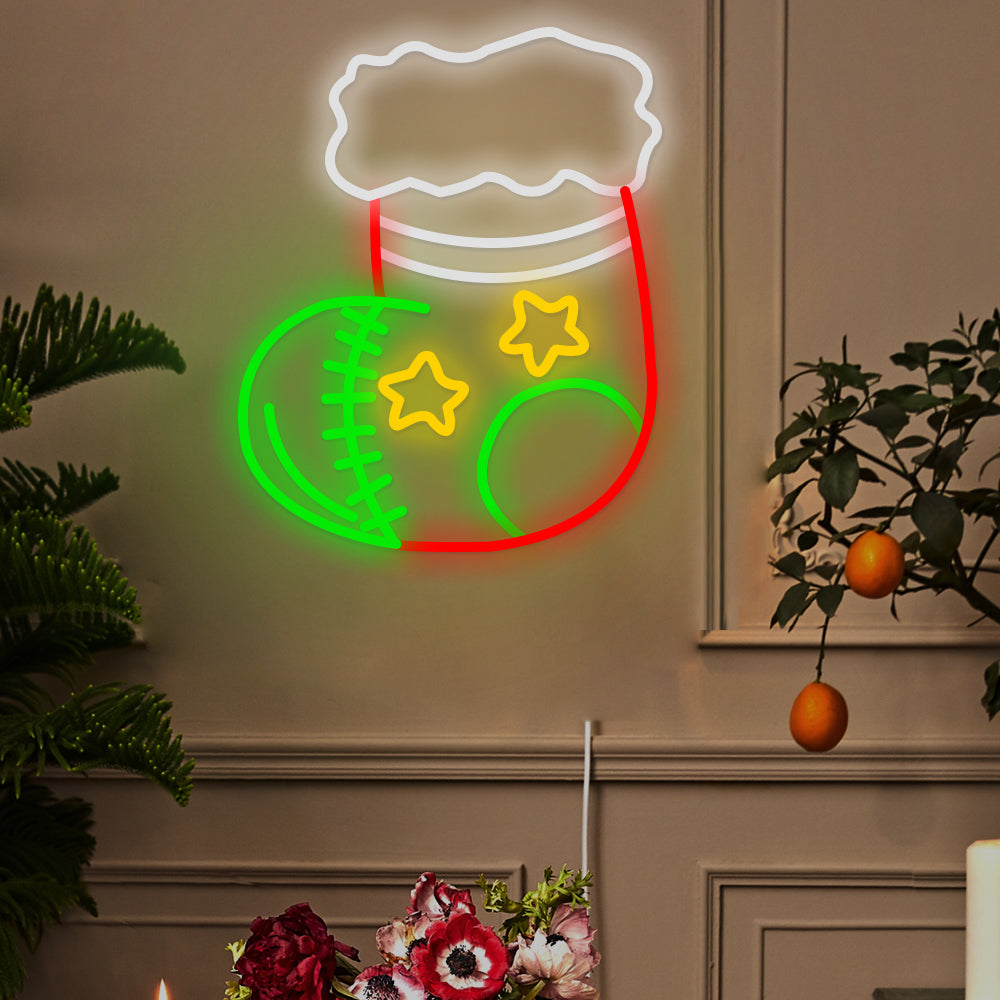 Christmas Stocking Decoration Neon Lamp | Lighting | Led | 110V - 220V | Premium Lighting Solution
