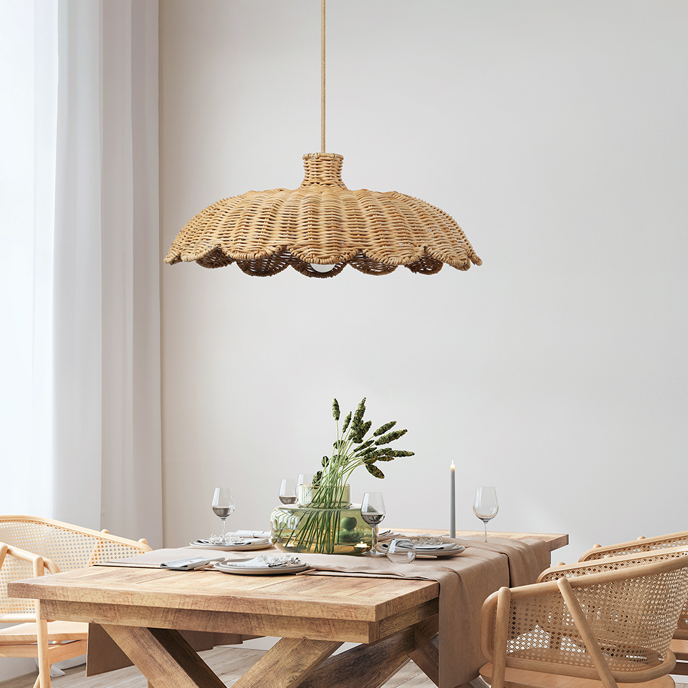 Boho Creative Decor Rattan Woven | Lighting | wood | 60W | 110V-120V | Premium Lighting Solution