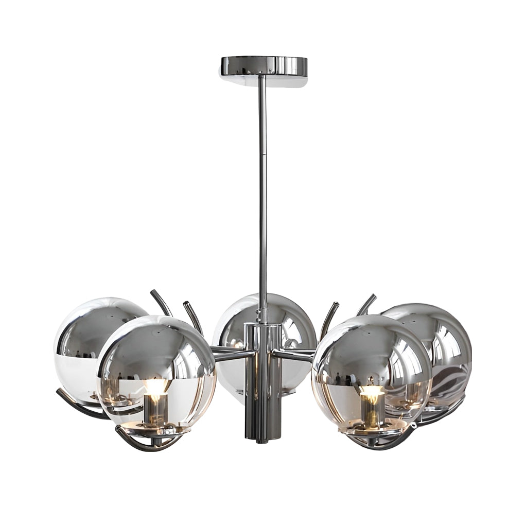 4/5-light Glass Globe Ball Electroplating | Ceiling Light | warm white | glass/iron | 110V | Modern Ceiling Lighting