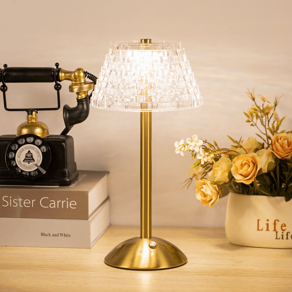 AuraGlow Table Lamp Rechargeable Lamp | Table Lamp | LED | Metal | Sleek Table Accent