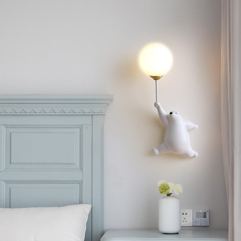 Teddy Wall Lamp White/Blue/Pink | Wall Lamp | Led | Elegant Wall Illumination