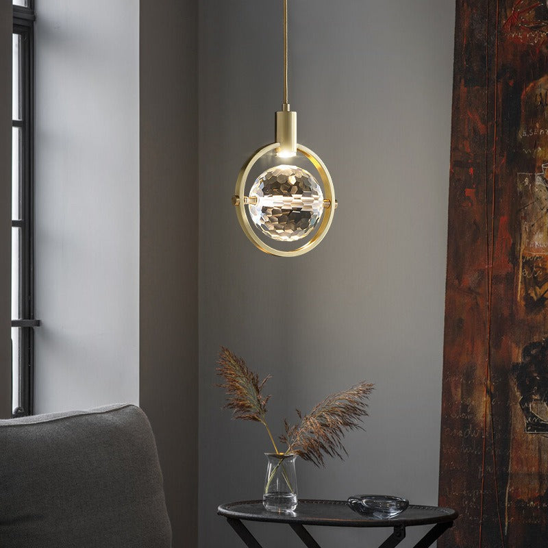 Modern Ring Crystal Hanging Lamp | Lighting | LED | copper/metal | 5W | 100-240V | Premium Lighting Solution