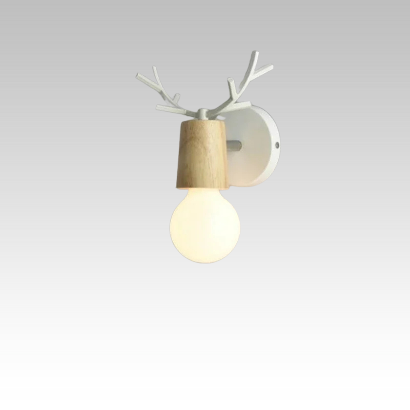 AntlerGlow Modern Adjustable Children's Room | Wall Lamp | metal/wood | 96V - 240V | Elegant Wall Illumination