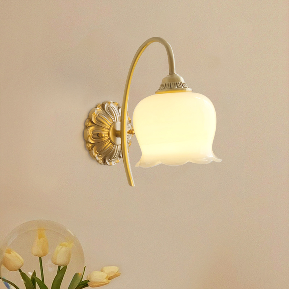 Elegant Copper Glass Wall Lamp | Wall Lamp | Copper/Resin | 110V-120V | Elegant Wall Illumination