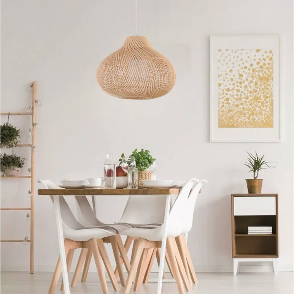Boho Natural Handmade Island Hanging | Lighting | wood | 110-120V | Premium Lighting Solution