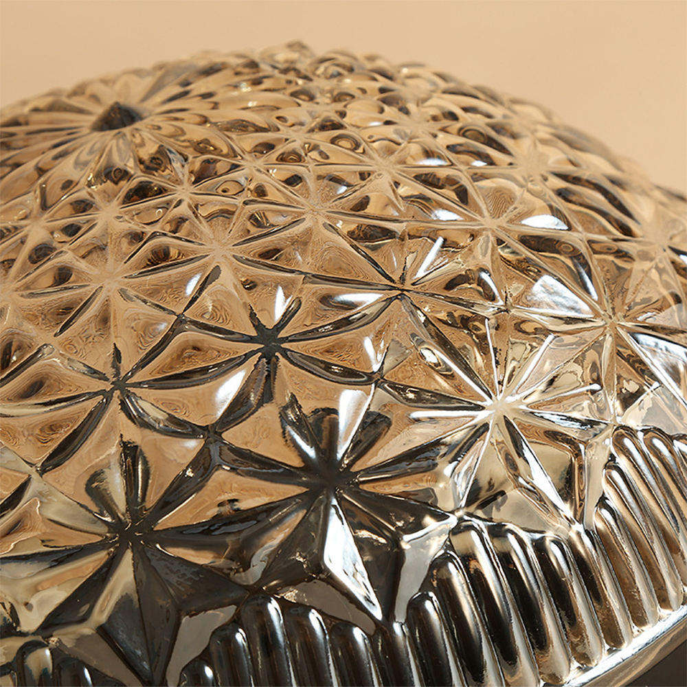 Clear Ribbed Glass Ceiling Lamp | Lighting | glass | 110V-120V | Premium Lighting Solution