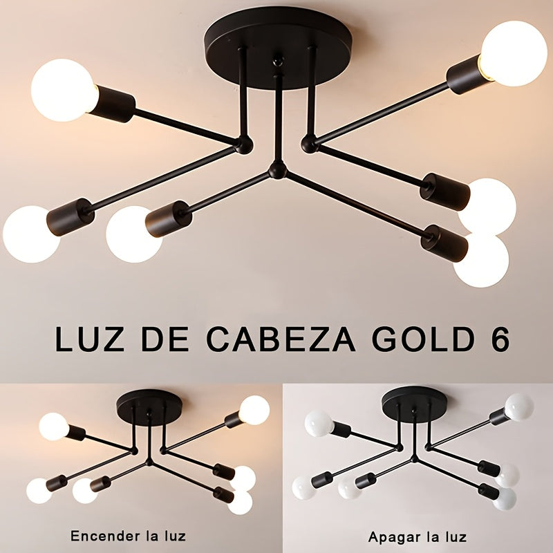 RetroLicht Industrial 6-head Ceiling Lamp | Lighting | metal | Premium Lighting Solution