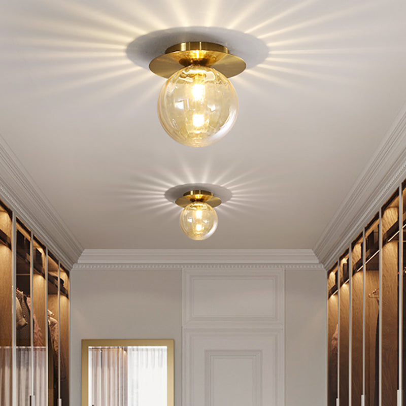 GlobeFlush Gold Finish Flush Mount | Lighting | LED | glass | Premium Lighting Solution
