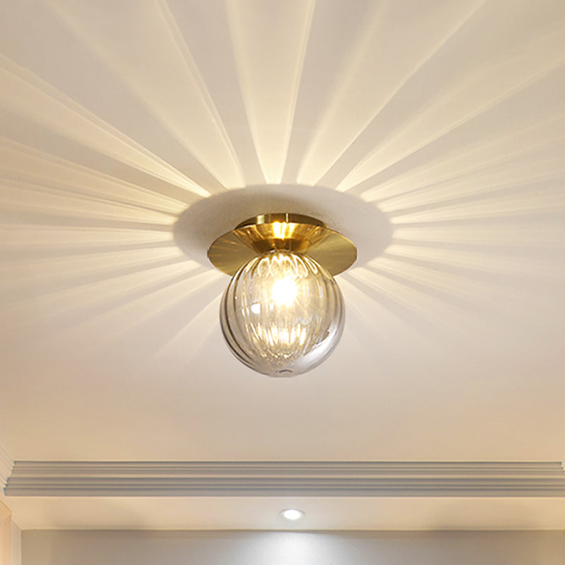 GlobeFlush Gold Finish Flush Mount | Lighting | LED | glass | Premium Lighting Solution
