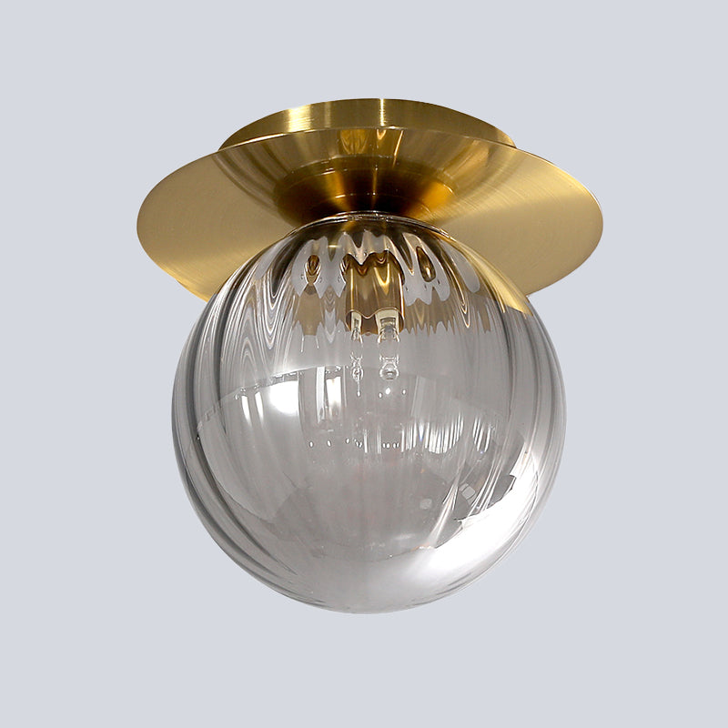 GlobeFlush Gold Finish Flush Mount | Lighting | LED | glass | Premium Lighting Solution