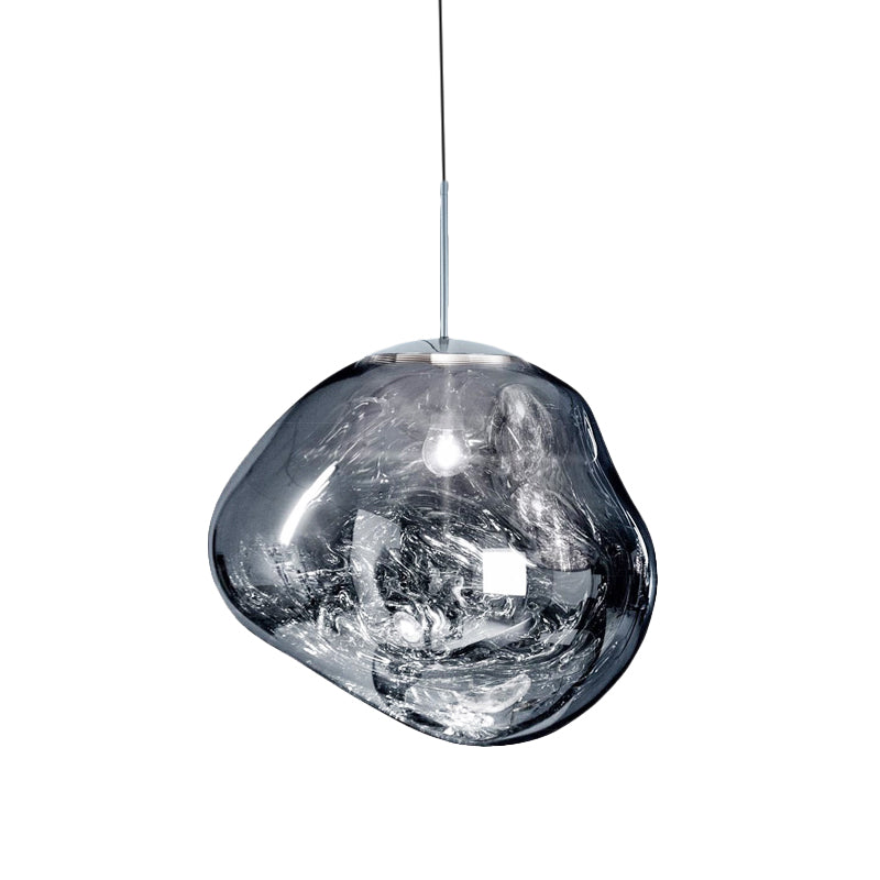 Modern Pendant Lamp Silver/Red Glass | Lighting | LED | glass/metal | Premium Lighting Solution
