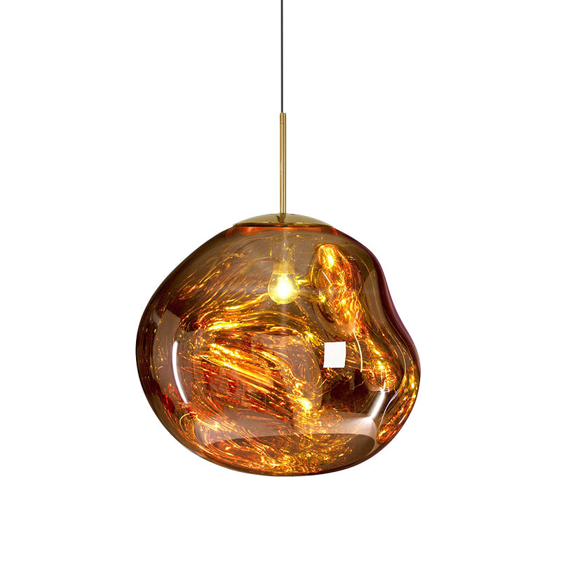 Modern Pendant Lamp Silver/Red Glass | Lighting | LED | glass/metal | Premium Lighting Solution