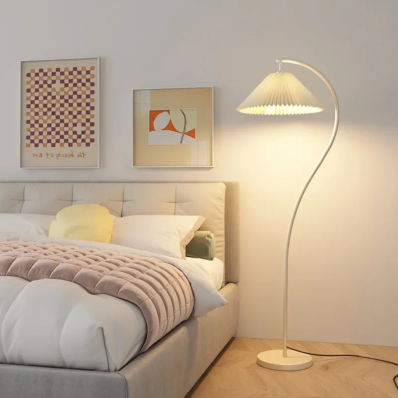 Modern fabric floor lamp | Floor Lamp | LED | wood | 15w | 20v/260v | Stylish Floor Lighting