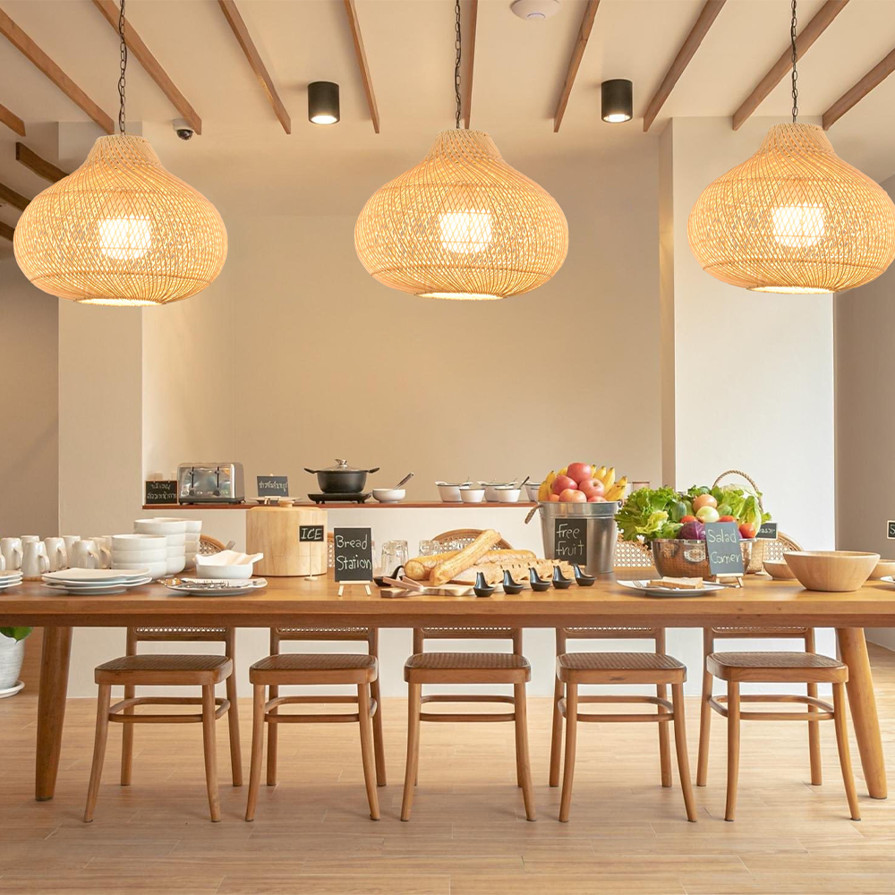 Boho Natural Handmade Island Hanging | Lighting | wood | 110-120V | Premium Lighting Solution