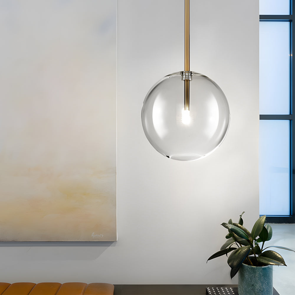 Clear Glass Ball Hanging Lamp | Lighting | LED | Warm White | bronze/glass/metal | 4W | 110V | Premium Lighting Solution