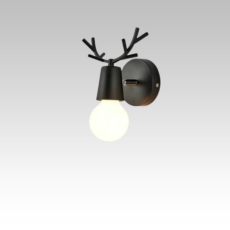 AntlerGlow Modern Adjustable Children's Room | Wall Lamp | metal/wood | 96V - 240V | Elegant Wall Illumination