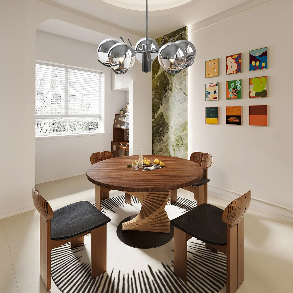 4/5-light Glass Globe Ball Electroplating | Ceiling Light | warm white | glass/iron | 110V | Modern Ceiling Lighting
