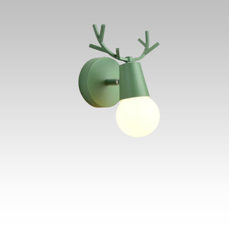 AntlerGlow Modern Adjustable Children's Room | Wall Lamp | metal/wood | 96V - 240V | Elegant Wall Illumination