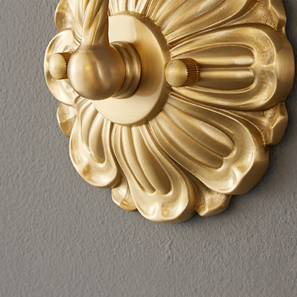 French Living Room Retro Glass | Wall Lamp | glass/iron | 110V - 120V | Elegant Wall Illumination