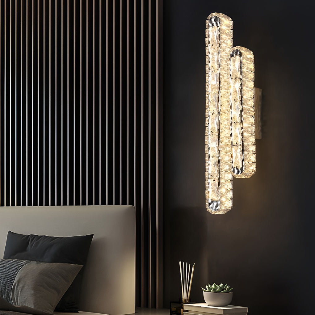 CrystalLux Double Crystal Wall Lamp | Wall Lamp | Led | metal | 220V - 240V | Elegant Wall Illumination