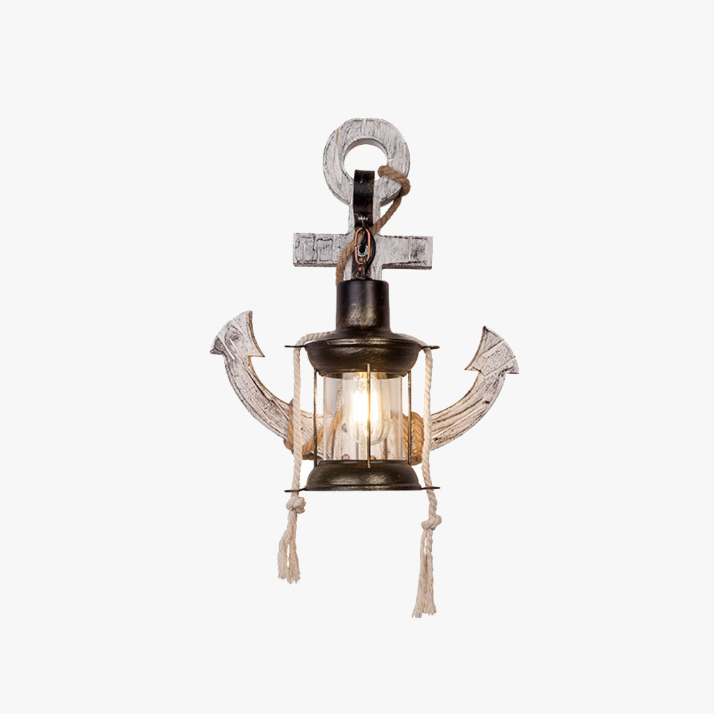 Austin Vintage Wall Lamp Anchor, | Wall Lamp | Led | Warm White | metal/wood | 110V - 240V | Elegant Wall Illumination