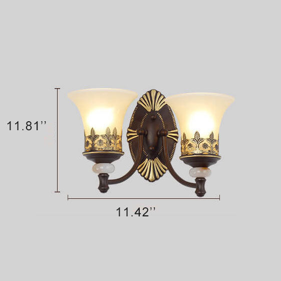 VintageGlow Classic wall lamp | Wall Lamp | glass/metal | 40W | Elegant Wall Illumination