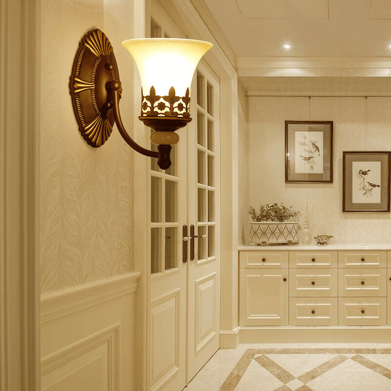 VintageGlow Classic wall lamp | Wall Lamp | glass/metal | 40W | Elegant Wall Illumination