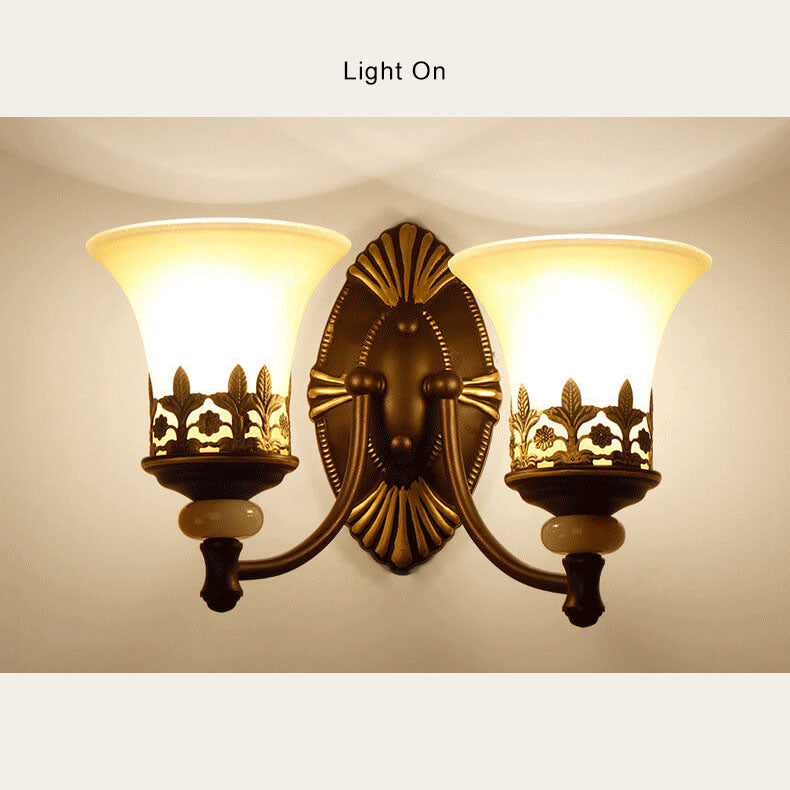 VintageGlow Classic wall lamp | Wall Lamp | glass/metal | 40W | Elegant Wall Illumination