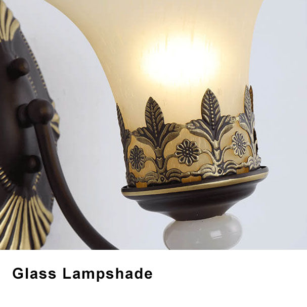 VintageGlow Classic wall lamp | Wall Lamp | glass/metal | 40W | Elegant Wall Illumination