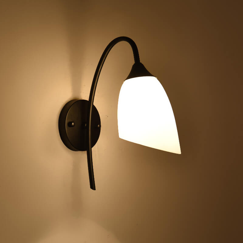 GloeiGlow Modern slanted, bell-shaped wall | Wall Lamp | Led | Warm White | metal | 8W | 220V - 240V | Elegant Wall Illumination