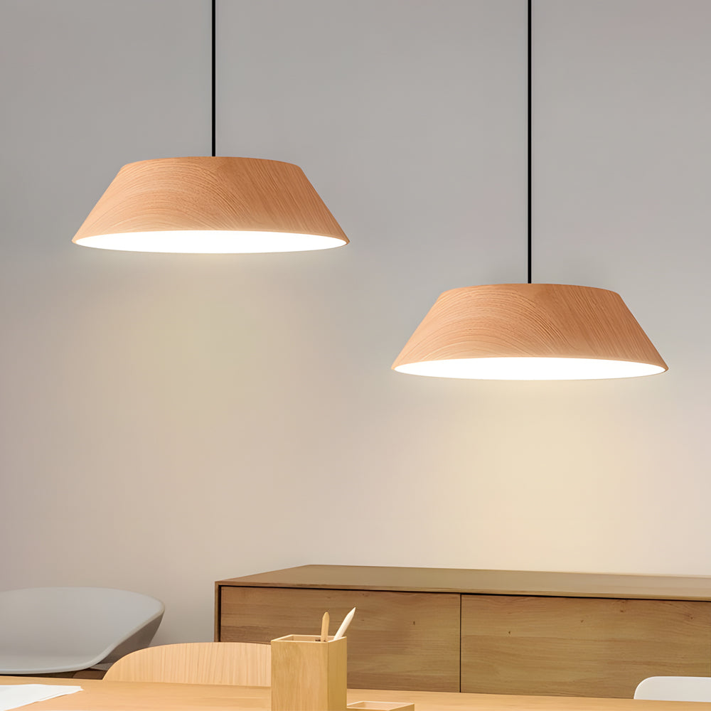Round Wooden Japanese Style Hanging | Lighting | LED | acrylic/wood | 24W | 110V | Premium Lighting Solution