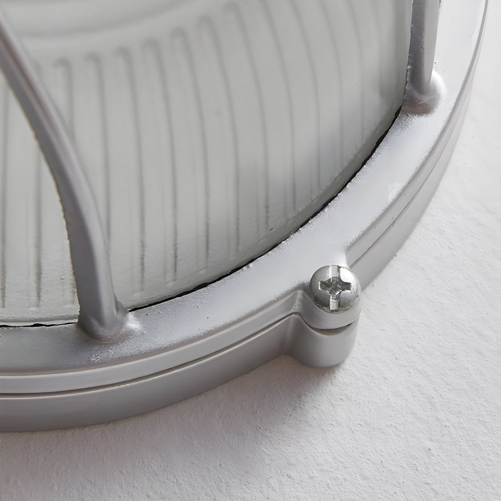 Light Retro Industrial Oval/Round Outdoor | Wall Lamp | Warm White | aluminum/glass | 110V | Elegant Wall Illumination