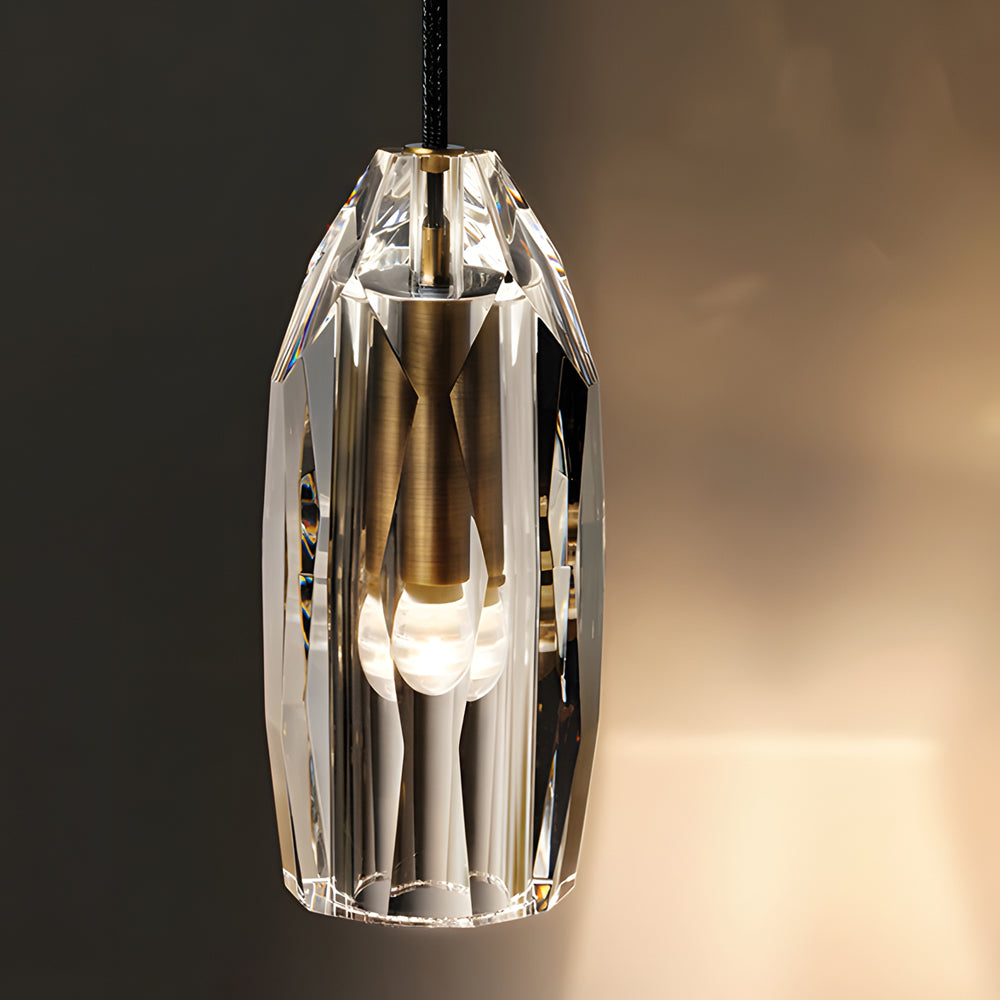 Geometric Hanging Lamp Crystal | Lighting | LED | brass | 12W | 110V | Premium Lighting Solution