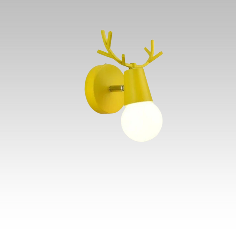 AntlerGlow Modern Adjustable Children's Room | Wall Lamp | metal/wood | 96V - 240V | Elegant Wall Illumination