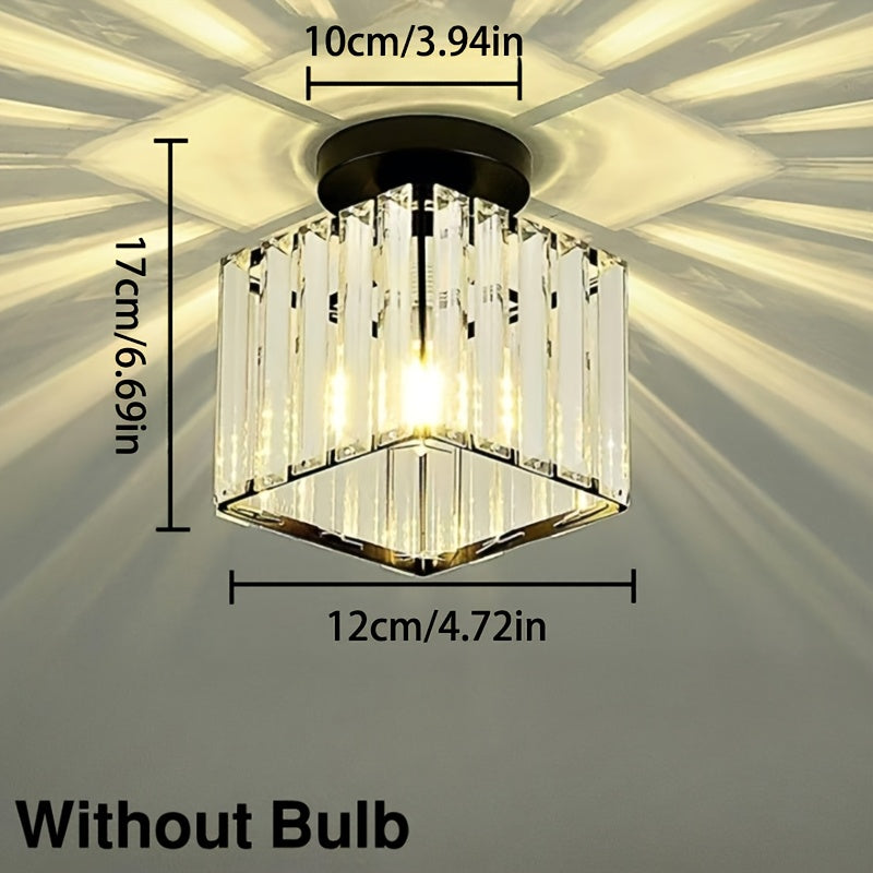 CrystalLuxe Modern Ceiling Lamp, Black | Lighting | glass/metal | Premium Lighting Solution