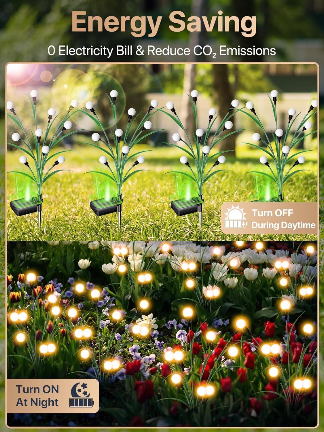 Solar Garden Lights 2024 Improved | Lighting | LED | warm white | iron | Premium Lighting Solution